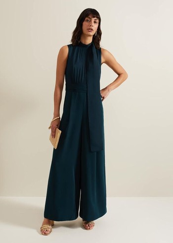 Phase Eight Neesa Wide Leg Jumpsuit Green USA | 8179356-DF